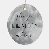 私はあなたを月とバックオーナメントに愛する セラミックオーナメント (左)