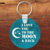 私はあなたを月とバックキーチェーンに愛している キーホルダー (正面)