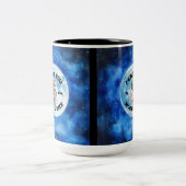 私はあなたを月とバックブルドッグに愛している ツートーンマグカップ (中央)