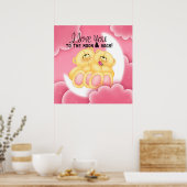 私はあなたを月とバックポスターに愛している ポスター (キッチン)