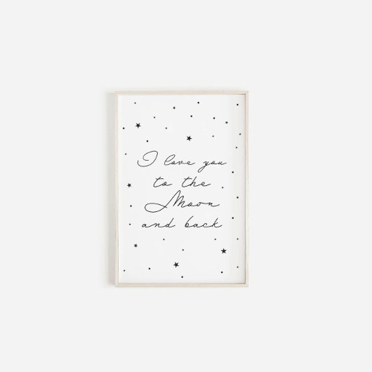 私はあなたを月とバックポスターに愛している ポスター