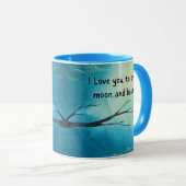 私はあなたを月とバックマグカップに愛している マグカップ (正面右)