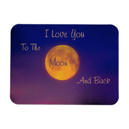 私はあなたを月とバックマグネットに愛している マグネット