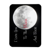 私はあなたを月とバックマグネットに愛している マグネット (縦)