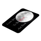 私はあなたを月とバックマグネットに愛している マグネット (左側)