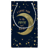 私はあなたを月とバック抱き枕に愛している スモールペーパーバッグ (裏面)