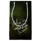 私はあなたを月とバック抱き枕に愛している スモールペーパーバッグ (正面)