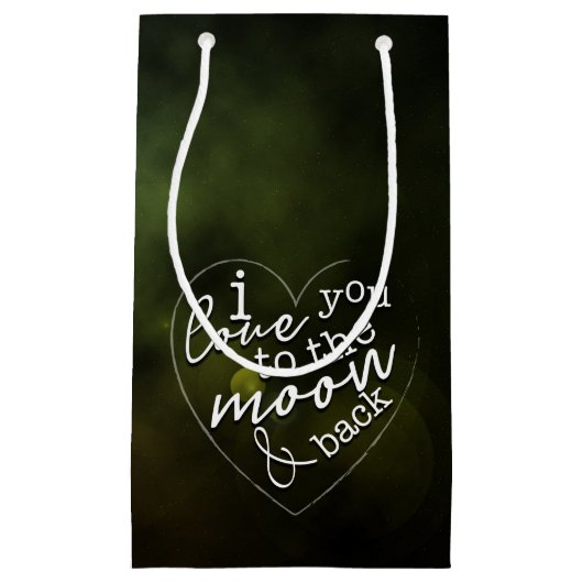 私はあなたを月とバック抱き枕に愛している スモールペーパーバッグ (正面)