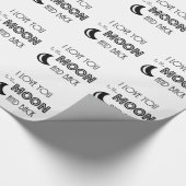 私はあなたを月とバック白黒に愛している ラッピングペーパー (角)