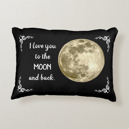 私はあなたを月と後ろに愛している アクセントクッション (裏面)