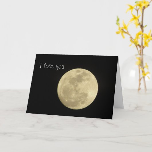 私はあなたを月と後ろに愛している。 カード (黄色い花)