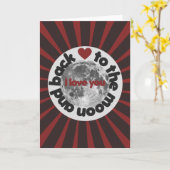 私はあなたを月と背中に愛している カード (黄色い花)