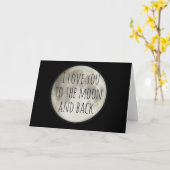 私はあなたを月と背中に愛している カード (黄色い花)