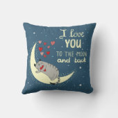 私はあなたを月と背中に愛している クッション (裏面)