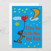私はあなたを月と背中に愛している サンキューカード (正面/裏面)