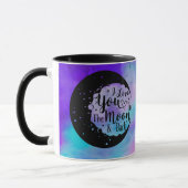 私はあなたを月に愛している |水彩 マグカップ (左)