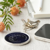 私はあなたを月に愛し、バックかわいいおもしろい キーホルダー (側面)