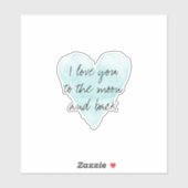 私はあなたを月に愛し、バックロマンチックなハート シール (シート)