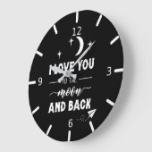 私はあなたを月に愛し ラージ壁時計 (傾斜)