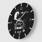 私はあなたを月に愛し ラージ壁時計 (傾斜)