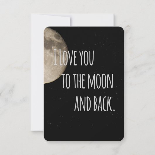 私はあなたを月に愛し、戻る日付を保存 招待状 (正面)