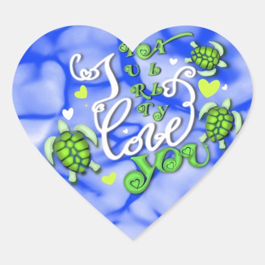 私はあなたを本当に愛している – バレンタインデー ハートシール (正面)