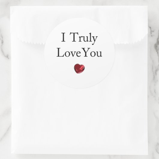 私はあなたを本当に愛している ラウンドシール (バッグ)