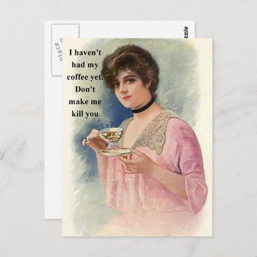 私はあなたを殺さないで – Coffee Lover ポストカード (正面/裏面)