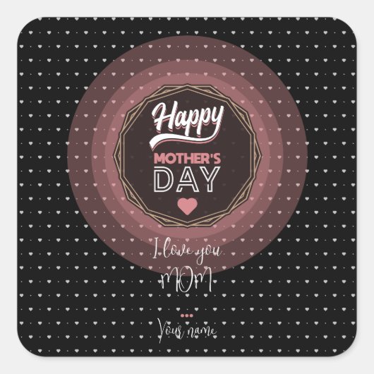 私はあなたを母が大好きだ スクエアシール (正面)