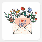 私はあなたを母が大好きだ スクエアシール (正面)