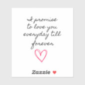 私はあなたを永遠にビニールまで愛することを約束する シール (シート)