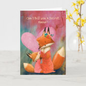 私はあなたを永遠に愛し続けるママキツネ カード (黄色い花)