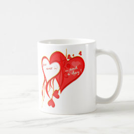 私はあなたを永遠に愛し、一日のハート コーヒーマグカップ