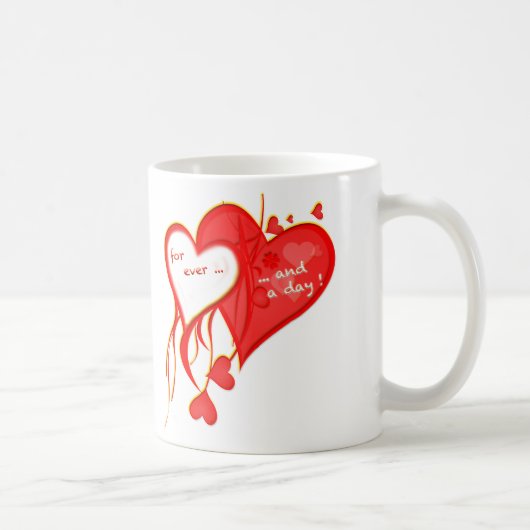 私はあなたを永遠に愛し、一日のハート コーヒーマグカップ (右)