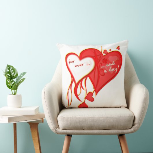 私はあなたを永遠に愛し、昼のハート枕 クッション (椅子)