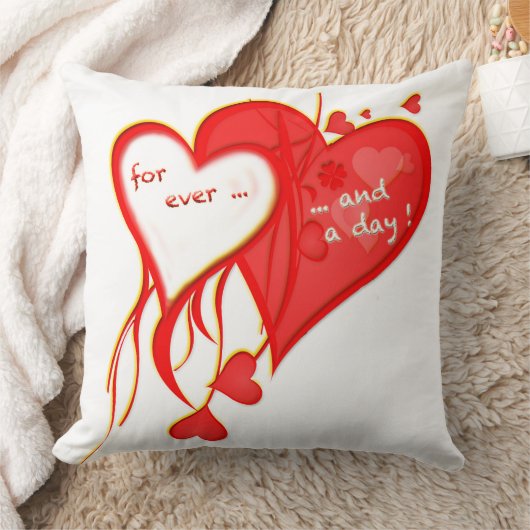 私はあなたを永遠に愛し、昼のハート枕 クッション (ブランケット)