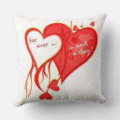 私はあなたを永遠に愛し、昼のハート枕 クッション (裏面)