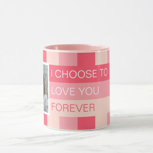 私はあなたを永遠に愛することを選ぶ写真カスタム マグカップ (中央)