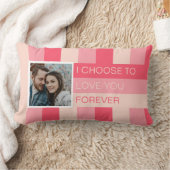 私はあなたを永遠に愛することを選ぶ写真カスタム ランバークッション (ブランケット)