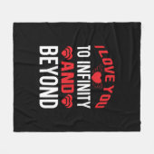 私はあなたを無限に愛している フリースブランケット (正面(横))