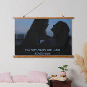 私はあなたを熱狂する愛しているあの女の子 吊り下げ型タペストリー (寝室)