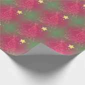 "私はあなたを知らせる"エンジェルピンクと緑 ラッピングペーパー (角)