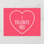 私はあなたを耐おもしろい引用文 ポストカード (正面)