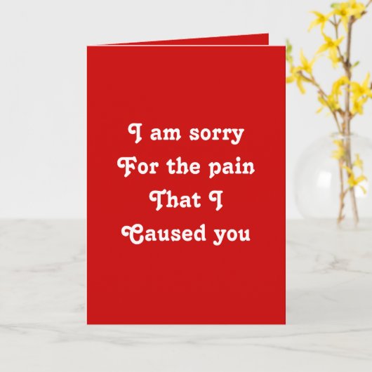 私はあなたを苦しめてごめんなさい カード (黄色い花)