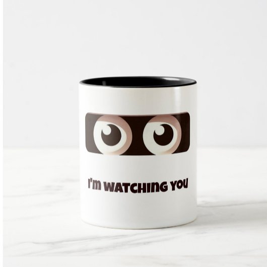 私はあなたを見ている – Eyes おもしろい Mug ツートーンマグカップ