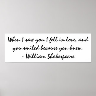 私はあなたを見て恋に落ちた – Wall Art ポスター