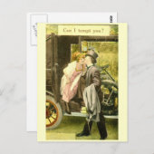 私はあなたを誘惑してもいい？ロマキスをするンスヴィンテージ ポストカード (正面/裏面)