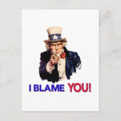 私はあなたを責める – ヴィンテージおじさんサムポインティング ポストカード (正面)
