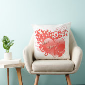 私はあなたを赤いハート クッション (椅子)