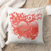 私はあなたを赤いハート クッション (ブランケット)